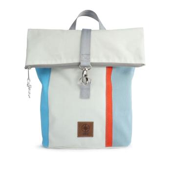 Rolltop Rucksack S " Möwe "  orange blau